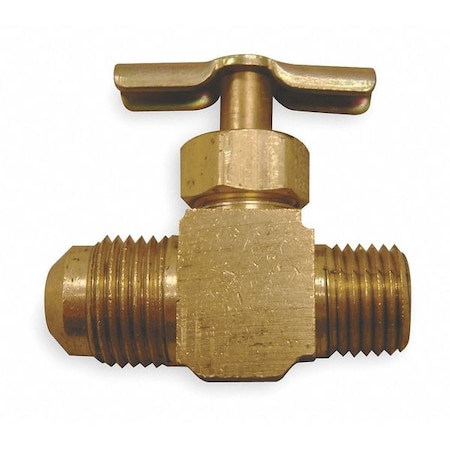 Needle Valve, Straight, Brass, 1/4 In. MPN:6700