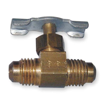 Needle Valve, Straight, Brass, 1/4 In. MPN:6715
