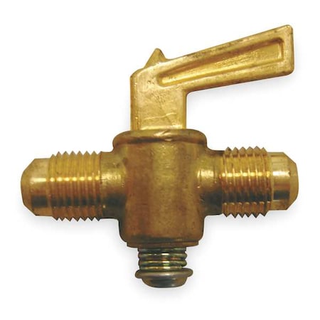 Ground Plug Valve, 45 Deg, 3/8 In, Brass MPN:6729
