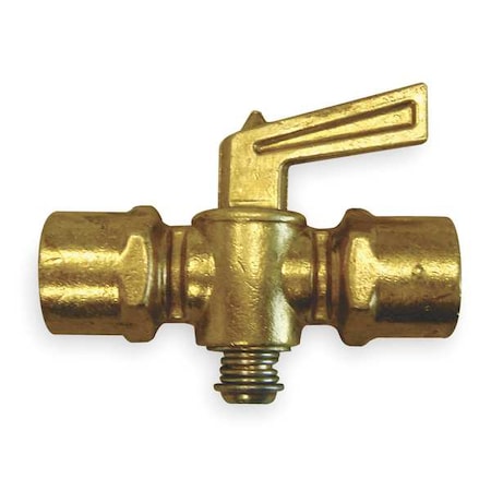 Ground Plug Valve, 1/4 In, 30 PSI, Brass MPN:6809