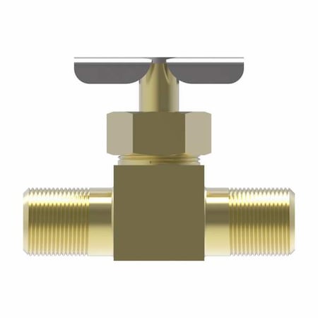 Needle Valve, Straight, Brass, 1/8 In., MNPT MPN:6810