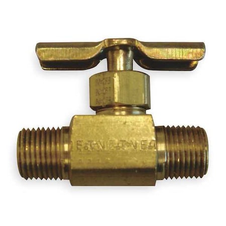 Needle Valve, Straight, Brass, 1/4 In., MNPT MPN:6815
