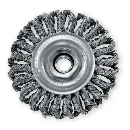 Knot Wire Wheel Wire Brush, Threaded Arbor MPN:13106