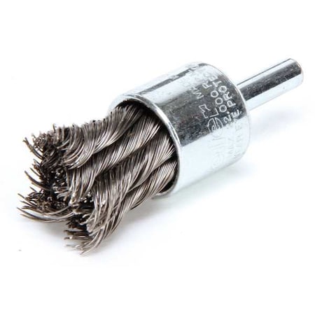 Knot Wire End Wire Brush, Steel, 3/4