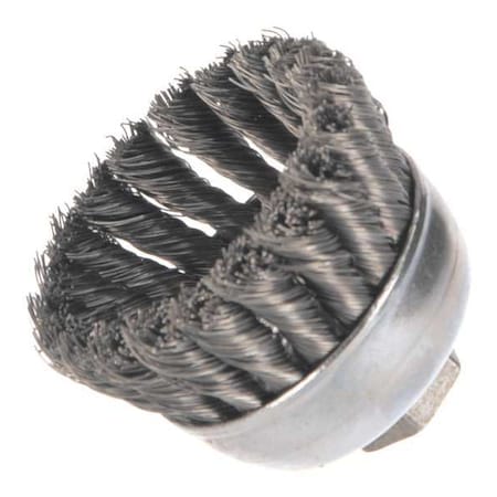 Single Row Cup Wire Brush, Threaded Arbor MPN:90853