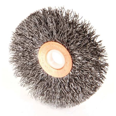 Crimped Wire Wheel Wire Brush, Arbor, 2-1/2