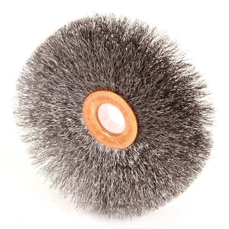 Crimped Wire Wheel Wire Brush, Arbor, 3