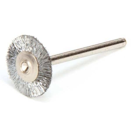 Miniature Wheel Brush, Crimped Wire, 3/4