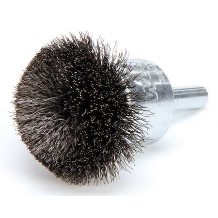 Flared End Wire Brush, Carbon Steel, 1-1/2