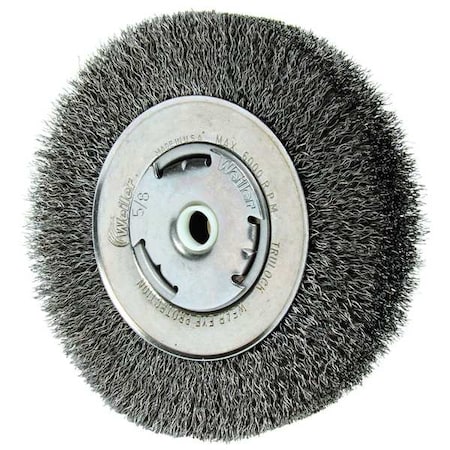 Crimped Wire Wheel Wire Brush, Arbor, 6