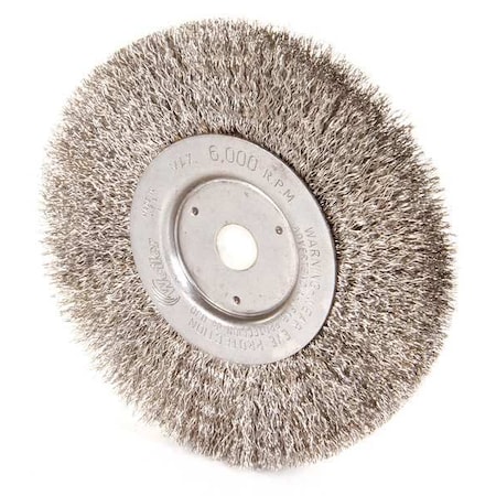 Crimped Wire Wheel Wire Brush, Threaded Arbor MPN:93393
