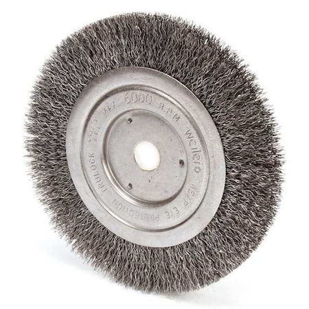 Crimped Wire Wheel Wire Brush, Threaded Arbor MPN:93395