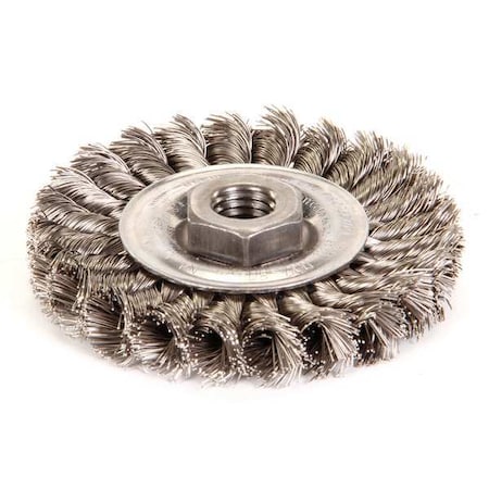 Knot Wire Wheel Wire Brush, Threaded Arbor MPN:93431