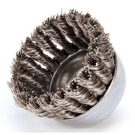 Knot Wire Cup Wire Brush, Threaded Arbor MPN:93432