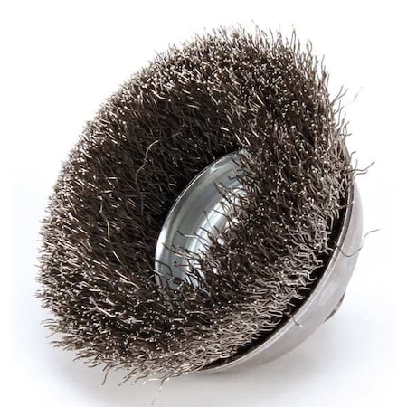 Crimped Wire Cup Wire Brush, 3-1/2