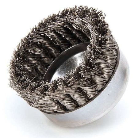 Knot Wire Cup Wire Brush, Arbor, 0.023