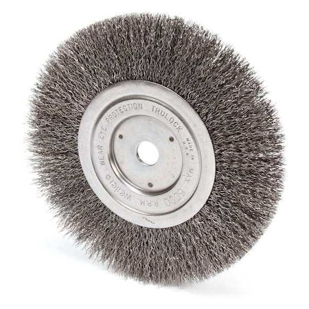 Crimped Wire Wheel Wire Brush, Arbor, 7