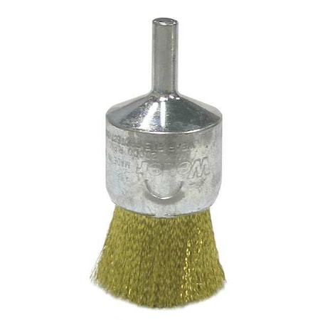 Crimped Wire End Wire Brush, Brass, 1