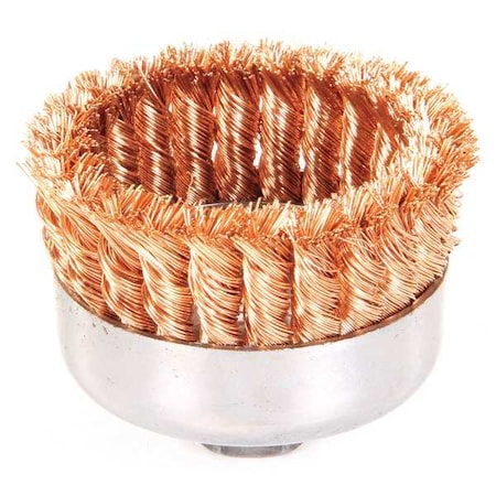 Knot Wire Cup Wire Brush, Threaded Arbor, 4