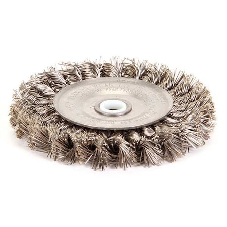 Twist Wire Wheel Wire Brush, Threaded Arbor MPN:94013