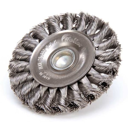 Knot Wire Wheel Wire Brush, Stem, 3-1/4