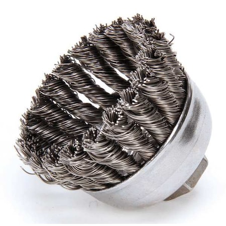 Knot Wire Cup Wire Brush, Threaded Arbor MPN:94083