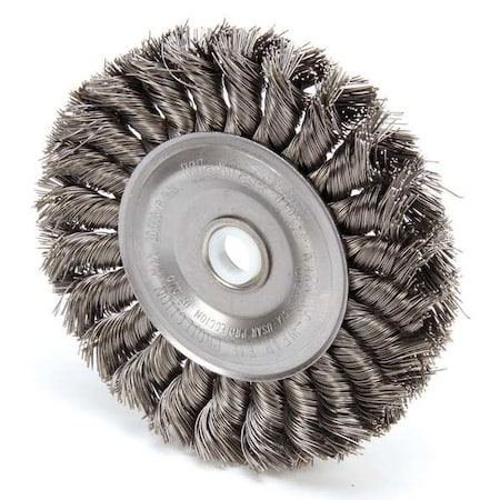 Twist Wire Wheel Wire Brush, Arbor, 4