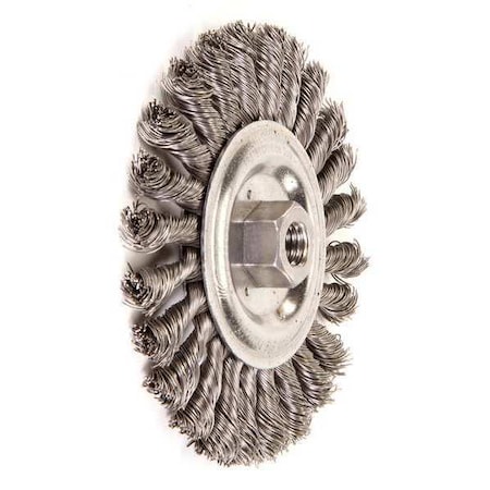 Twist Wire Wheel Wire Brush, Threaded Arbor MPN:94103