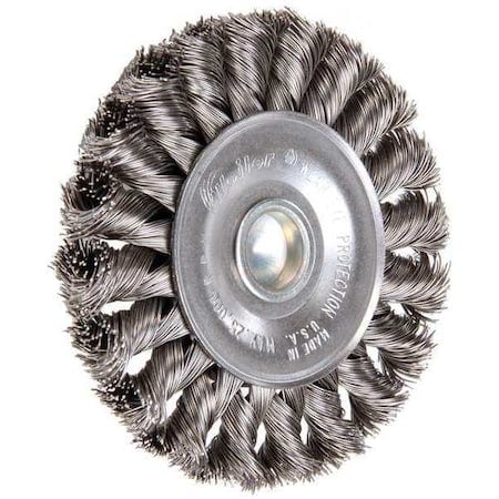 Knot Wire Wheel Wire Brush, Stem, 3-1/4