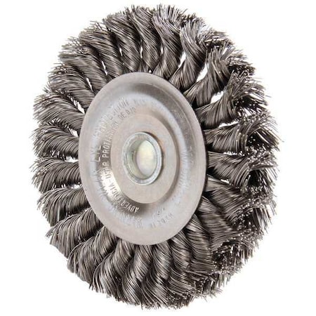 Knot Wire Wheel Wire Brush, Stem, 0.014