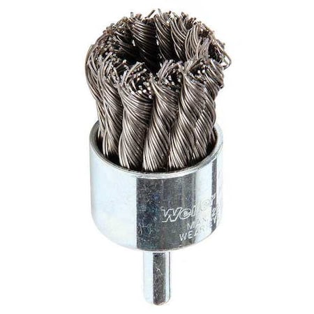 Knot Wire End Wire Brush, Steel, 1-1/8