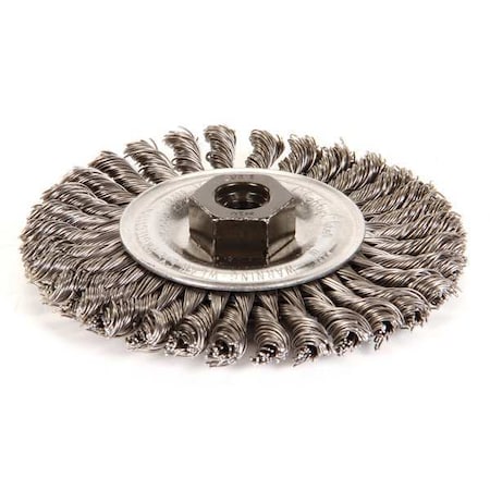 Twist Wire Wheel Wire Brush, Threaded Arbor MPN:94260