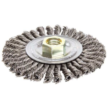Twist Wire Wheel Wire Brush, Threaded Arbor MPN:94263