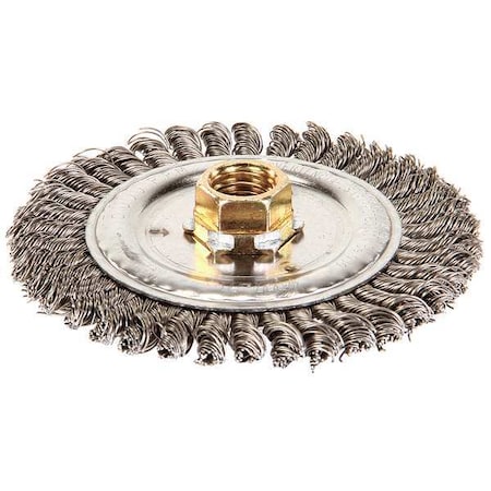 Root Pas Wire Brush, Arbor, 4-1/2