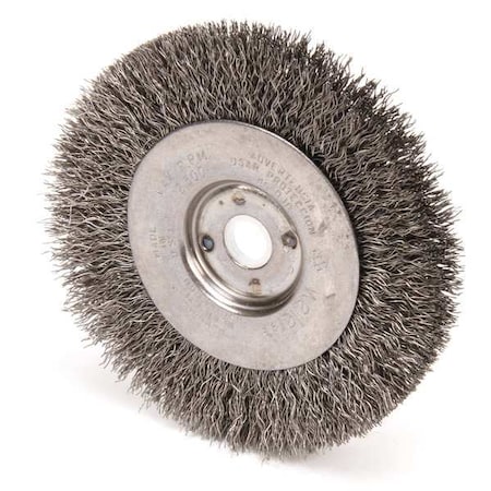 Crimped Wire Wheel Wire Brush, Threaded Arbor MPN:96008