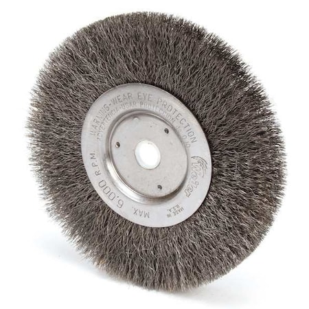 Crimped Wire Wheel Wire Brush, Threaded Arbor MPN:96010