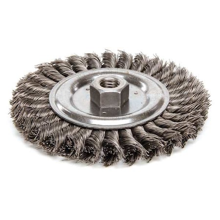 Twist Wire Wheel Wire Brush, Threaded Arbor MPN:96044