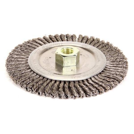 Twist Wire Wheel Wire Brush, Threaded Arbor MPN:96045