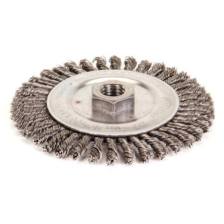 Twist Wire Wheel Wire Brush, Threaded Arbor MPN:96054
