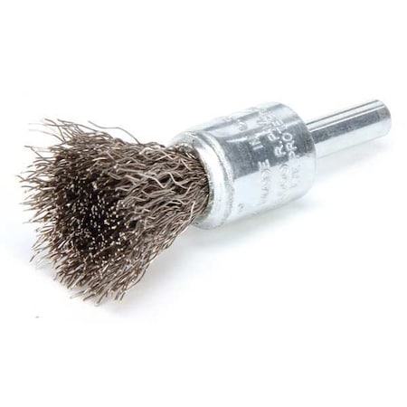 Crimped Wire End Wire Brush, Stainlesss Steel MPN:96103