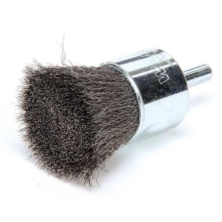 Crimped Wire End Wire Brush, Steel, 1