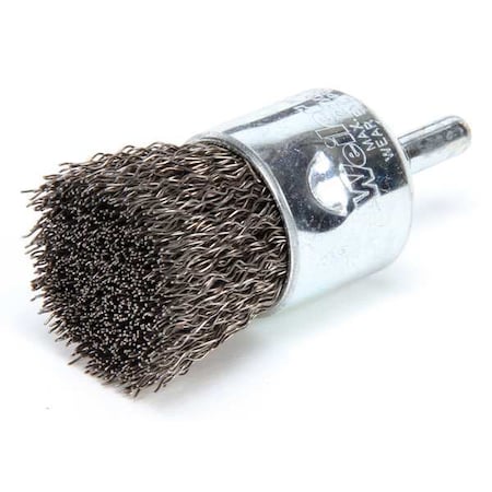 Crimped Wire End Wire Brush, Steel, 1
