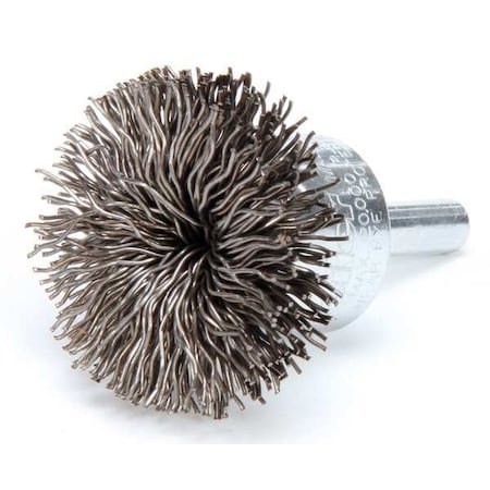 Flared End Wire Brush, Steel, 1-1/2