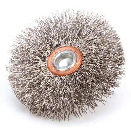 Crimped Wire Wheel Wire Brush, Stem, 3