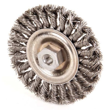 Twist Wire Wheel Wire Brush, Threaded Arbor MPN:96274