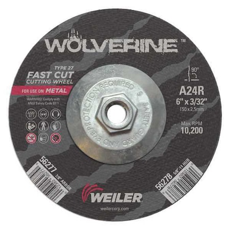 6 X 3/32 Wolv TY27 Cut Whl A24R 5/8-11 Unc MPN:56278