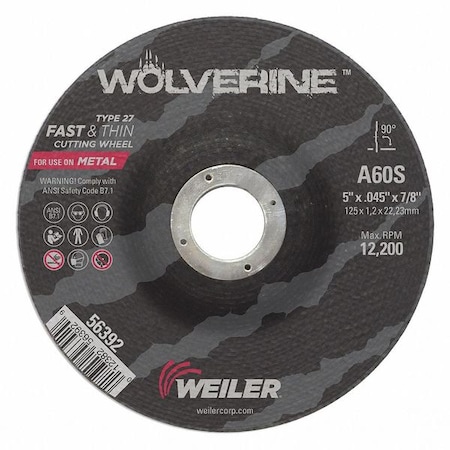 5 X 045 Wolv TY27 Thn Cut Whl A60S 7/8 Ah MPN:56392