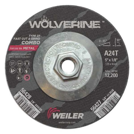 5 X 1/8 Wolv TY27 Cut Whl A24T 5/8-11 Unc MPN:56427