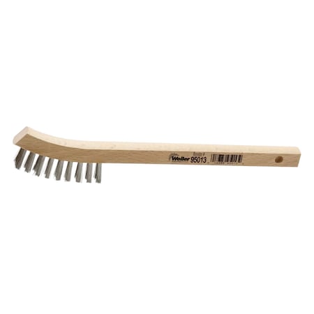 Small Hand Wire Scratch Brush Stainless Steel Fill Wood Block 2x9 Rows MPN:95013