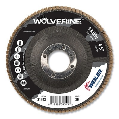 4-1/2 Wolv Angled Phenolic Back 36Z 7/8 Arb Hole MPN:31343